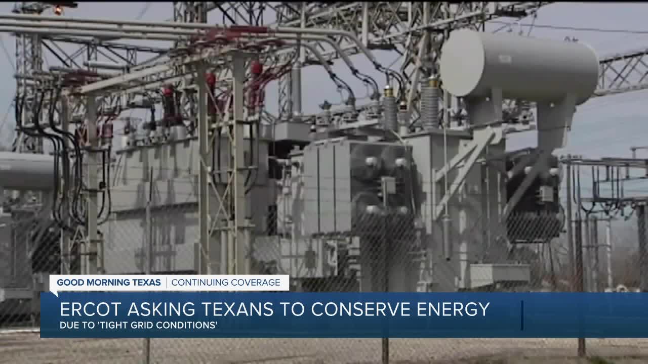 ERCOT asking Texans to conserve energy Monday morning